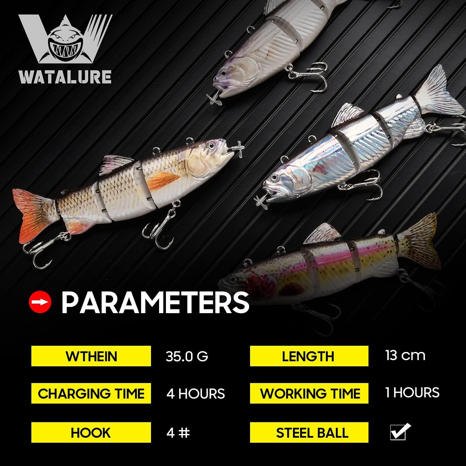 Automatic Swimming Robotic Fishing Lure Electric Wobbler Electronic Multi  Jointed Bait Auto-Swimming Swimbait Tackle Accessories