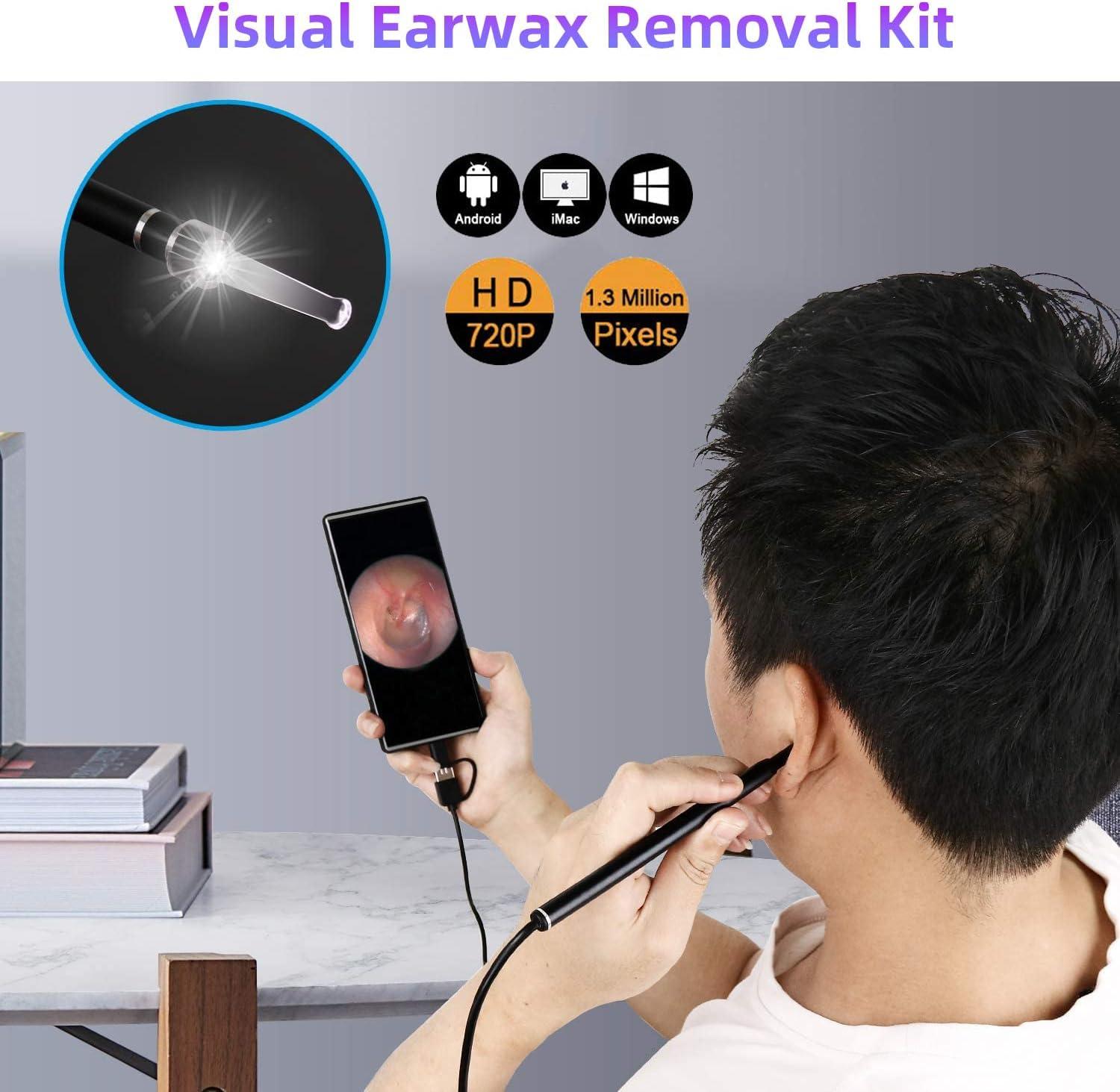 New 3In1 Usb Earpick Mini Camera Endoscope Ear Cleaning Tool Hd Visual Ear  Spoon For Android Phones(Not For iPhone)