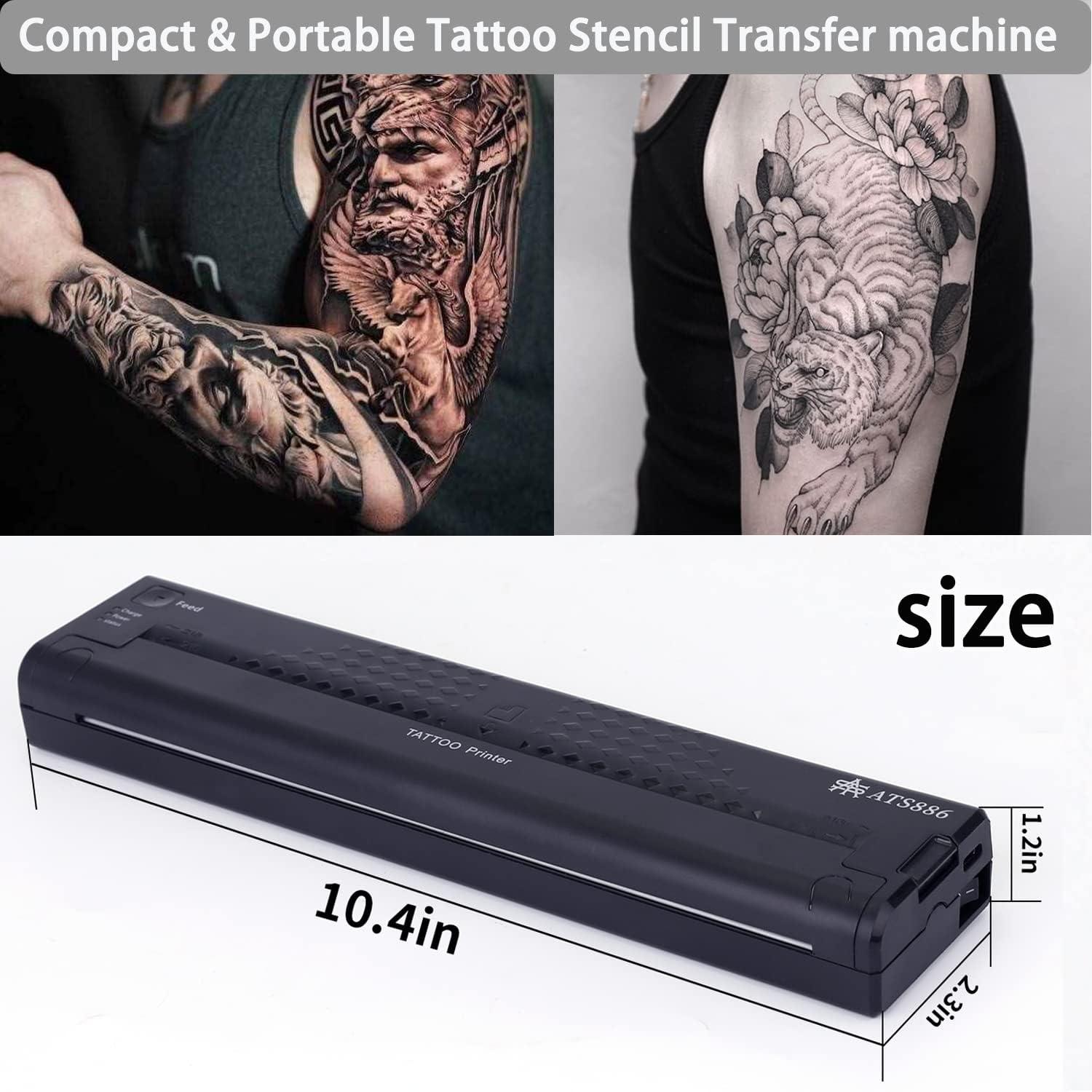 Tattoo Transfer Stencil Machine Thermal Tattoo Stencil Printer with Tattoo  Transfer Paper 20 Sheets Tattoo Printer - Walmart.com