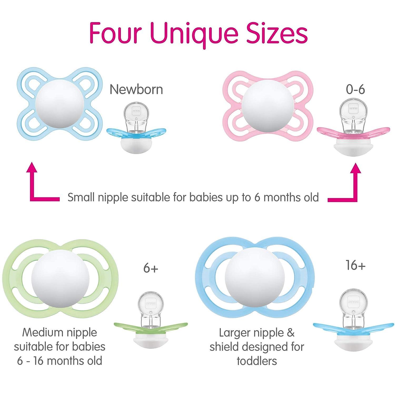 MAM Perfect Night Baby Pacifier, Patented Nipple, Macao