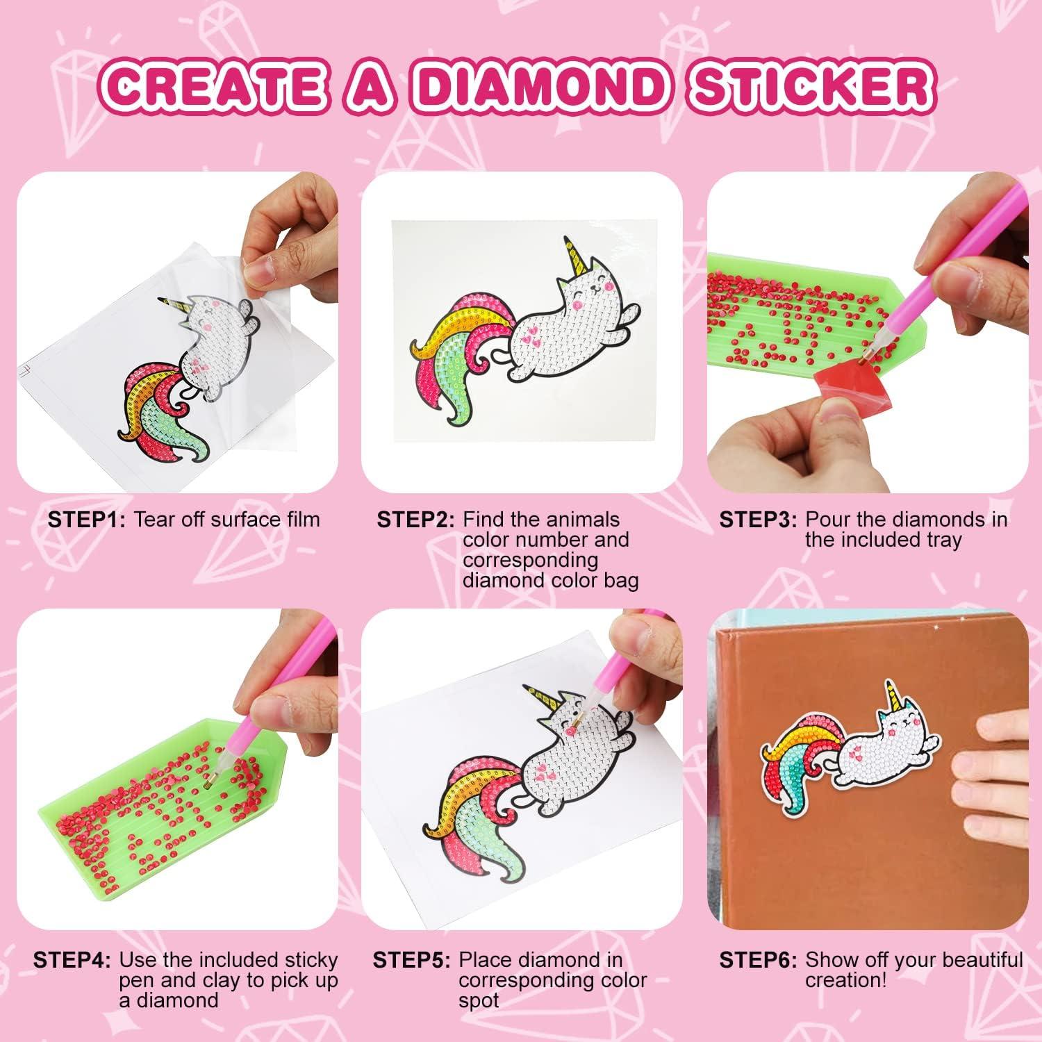 Diamond Painting for Kids with Frames, Mosaic Gem Sticker Art