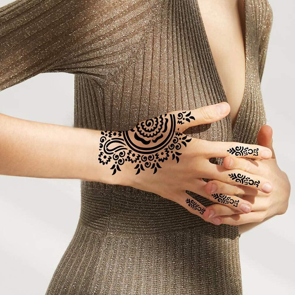 Large Henna Tattoo Stencils for Girls Woman Body Paint Indian