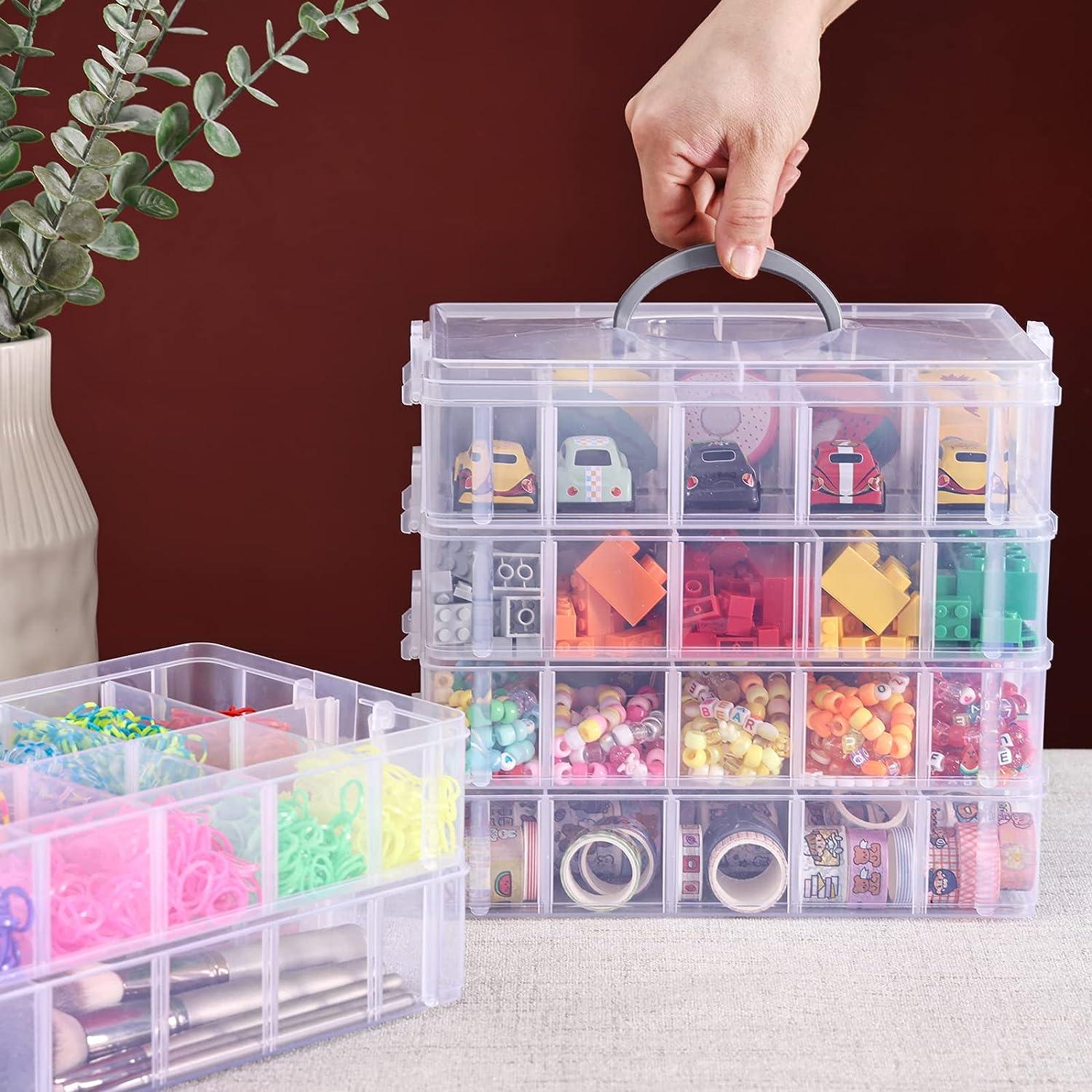 Plastic Multi-layers Portable Storage Container Box Handled Organizer Storage  Box for Organizing Stationery, Sewing, Art Craft, Jewelry and Beauty  Supplies 