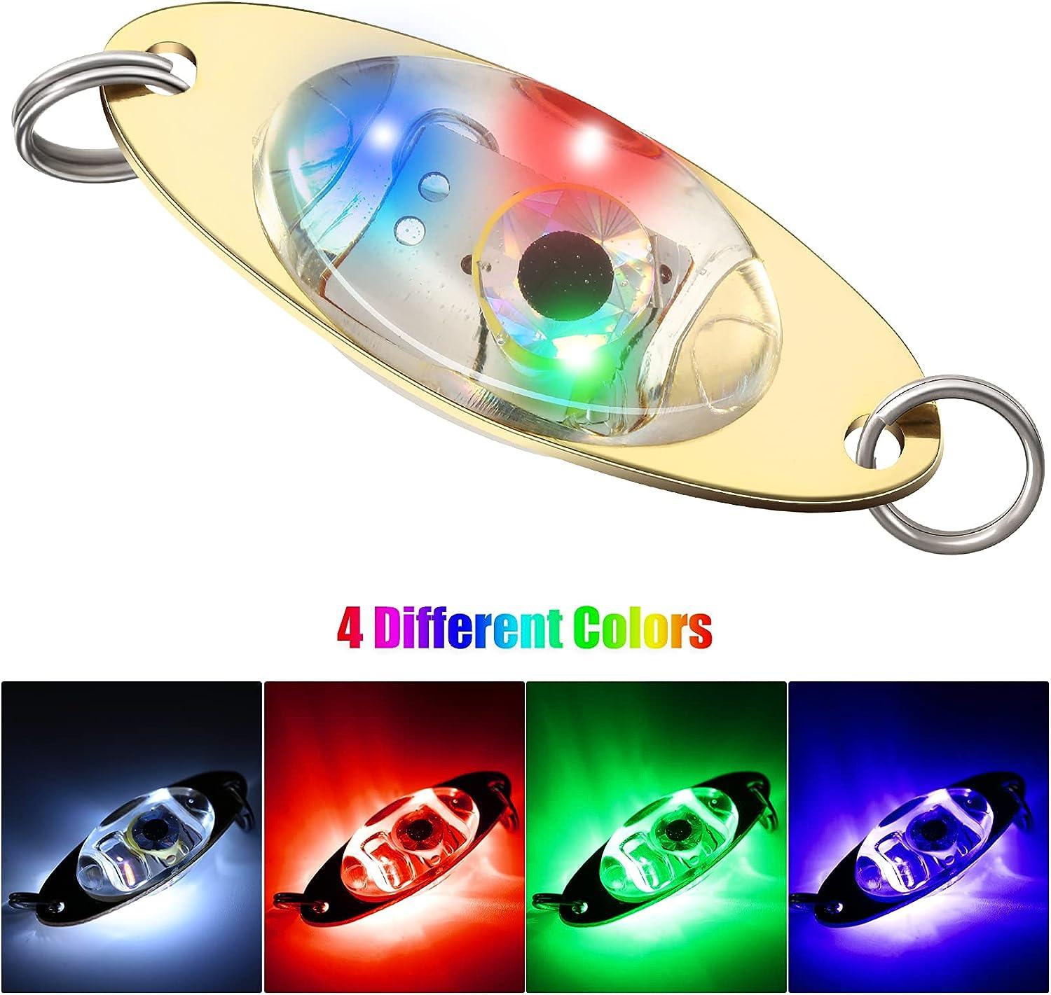 LED Fishing Lures Fishing Spoons Underwater Flasher Bass Halibut