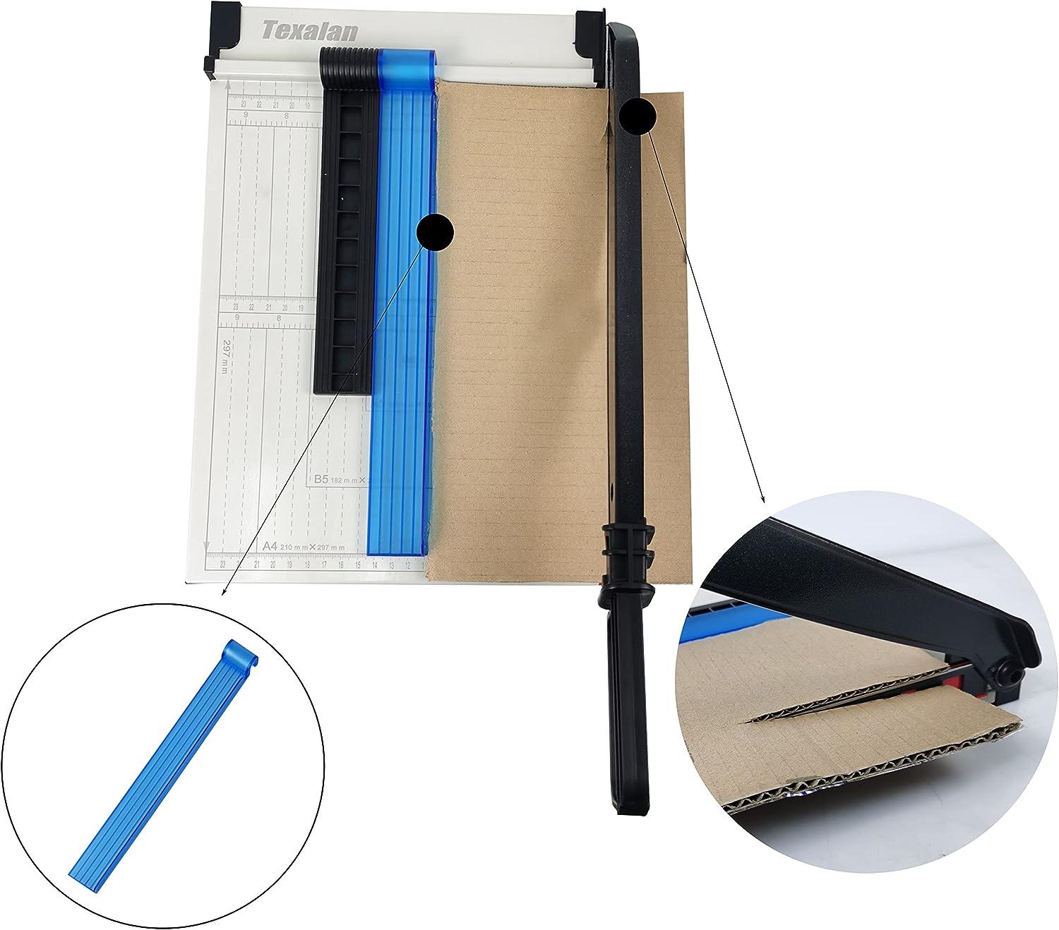 TEXALAN Paper Cutter Letter Size Paper Trimmer 12 Cut Length 12 Sheet  Capacity Guillotine Paper Photo Cutter with Magnet Clamp, Paper Guide, Size  Guideline