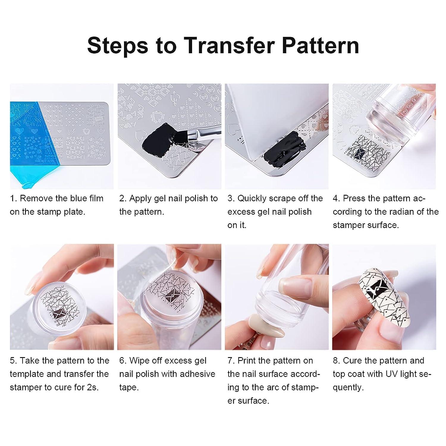 DIY Printer Silicone Nail Art Tool Double-Head Nail Stamper Scraper  Transparent Nail Stamping Plate Nail Stamp with Scraper - China Nail  Stamper and Nail Stamp price