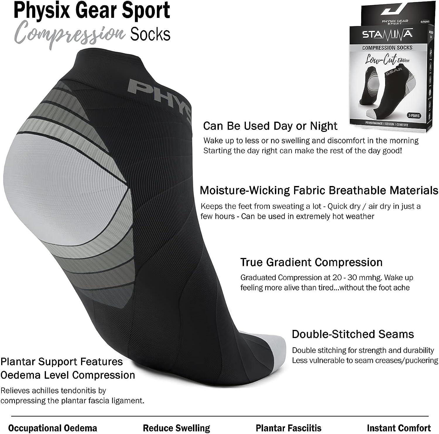 Physix Gear Sport Compression Socks on  Helps Their Swollen Legs —  Best Compression Socks
