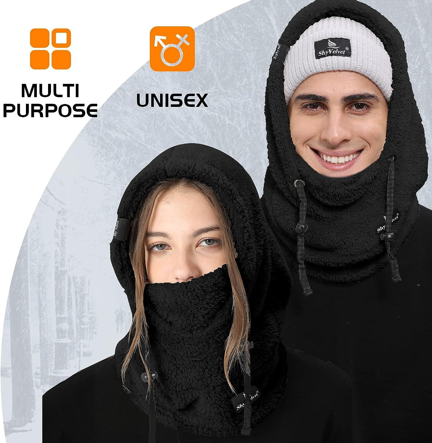 Balaclava Fleece Hood Ski Mask Women Men Winter Face Mask Snow Head Warmer  Windproof Face Cover Cold Weather Face Warmer