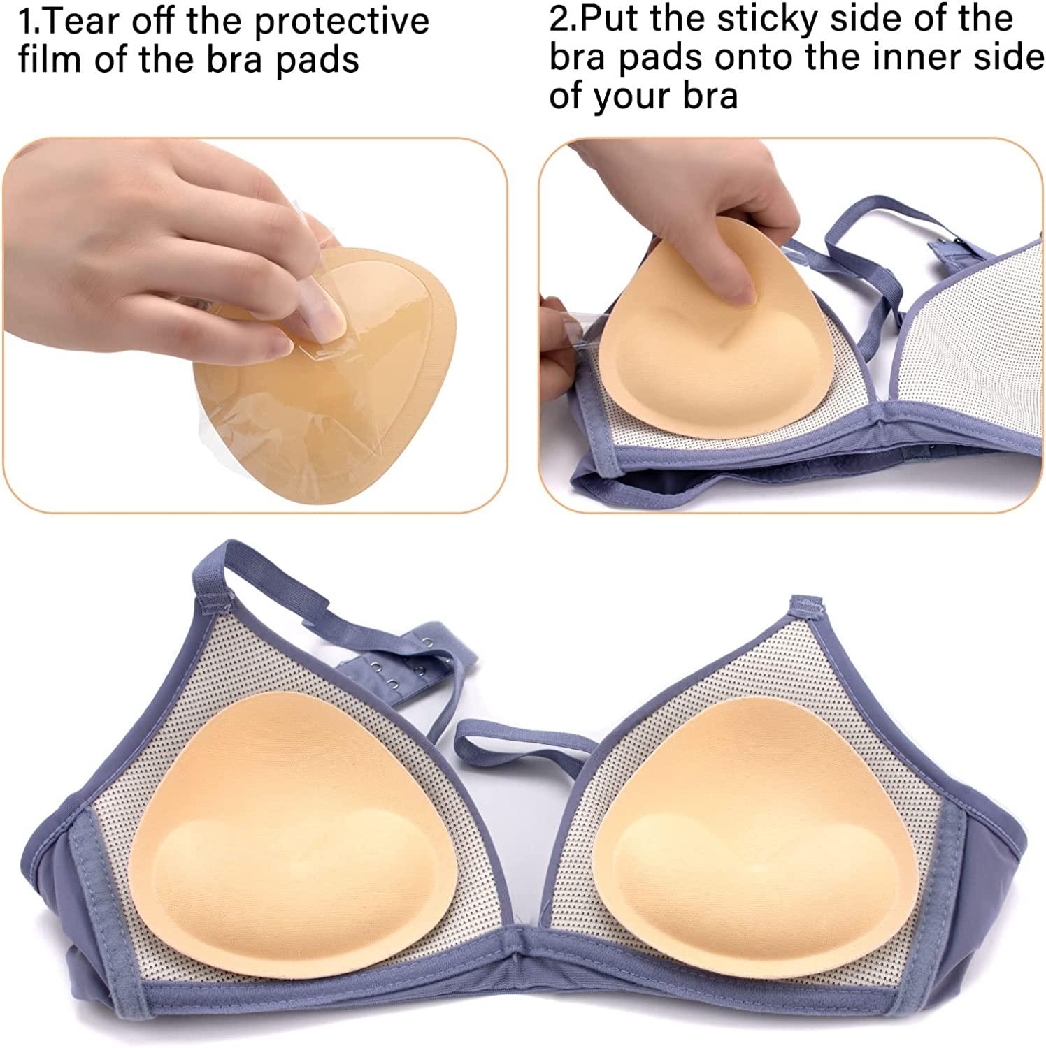1 Pair Silicone Breast Inserts Waterproof Enhancers Gel Push Up Bra Inserts  Bra Padding Bust Enhancer For Women For Bikini 