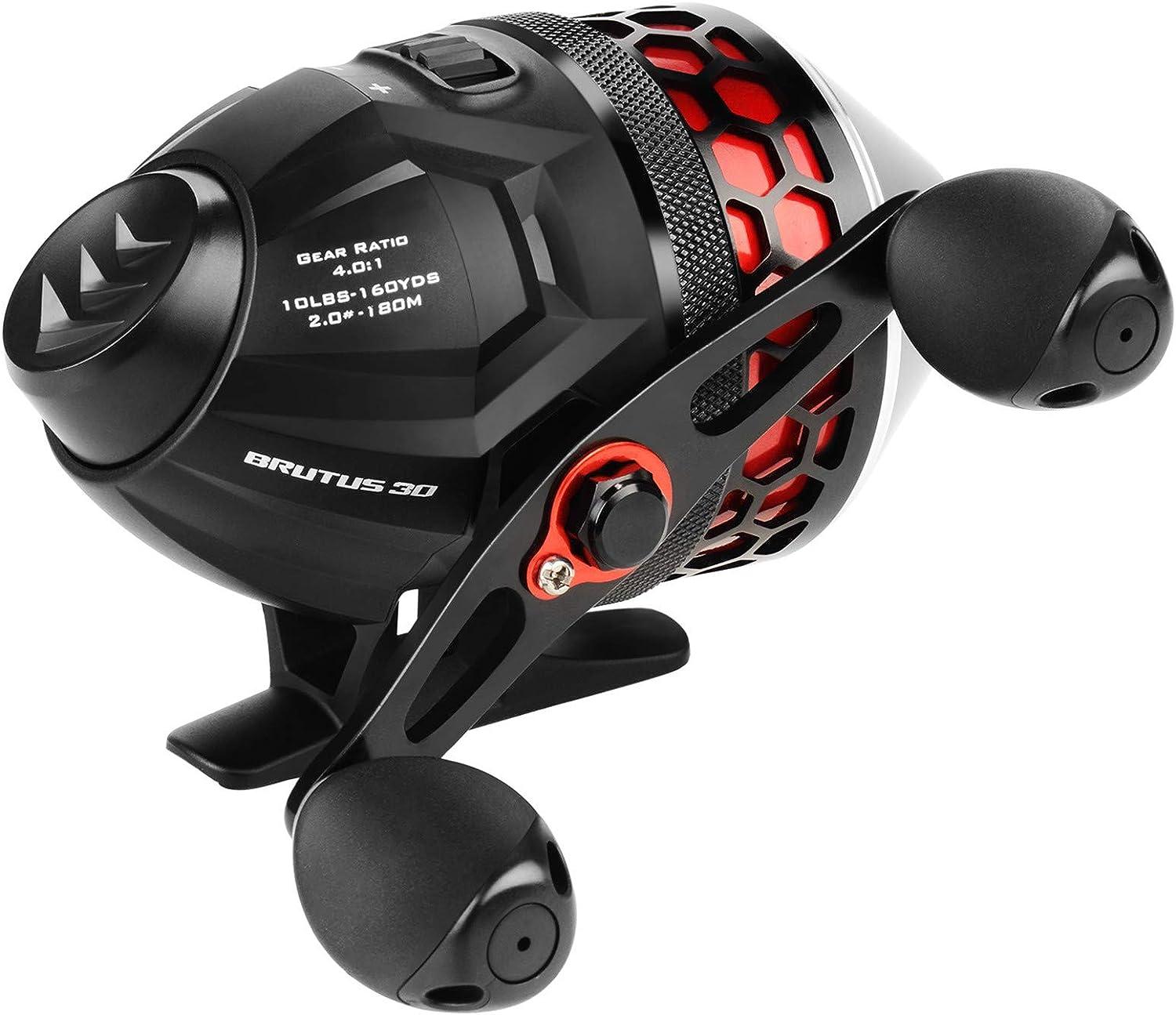 KastKing Brutus Spincast Fishing Reel,Easy to Use Push Button Casting  Design,High Speed 4.0:1 Gear Ratio,5 MaxiDur Ball Bearings, Reversible  Handle