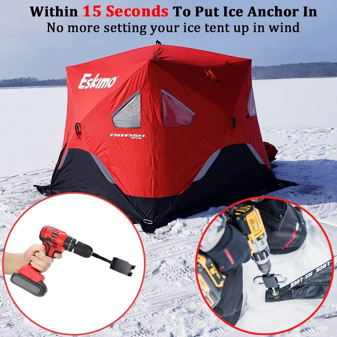 Huntury Universal Ice Anchor Power Drill Adapter for Ice Fishing