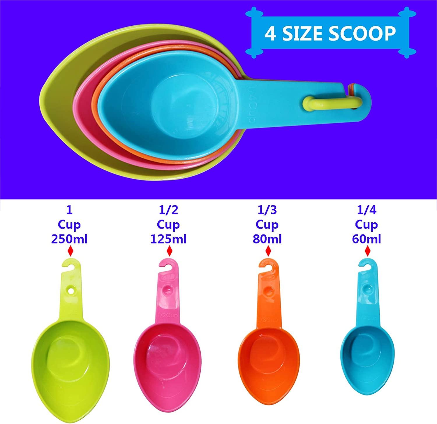 ABS PLASTIC Multicolor Measuring Cup Spoon Set, For Home