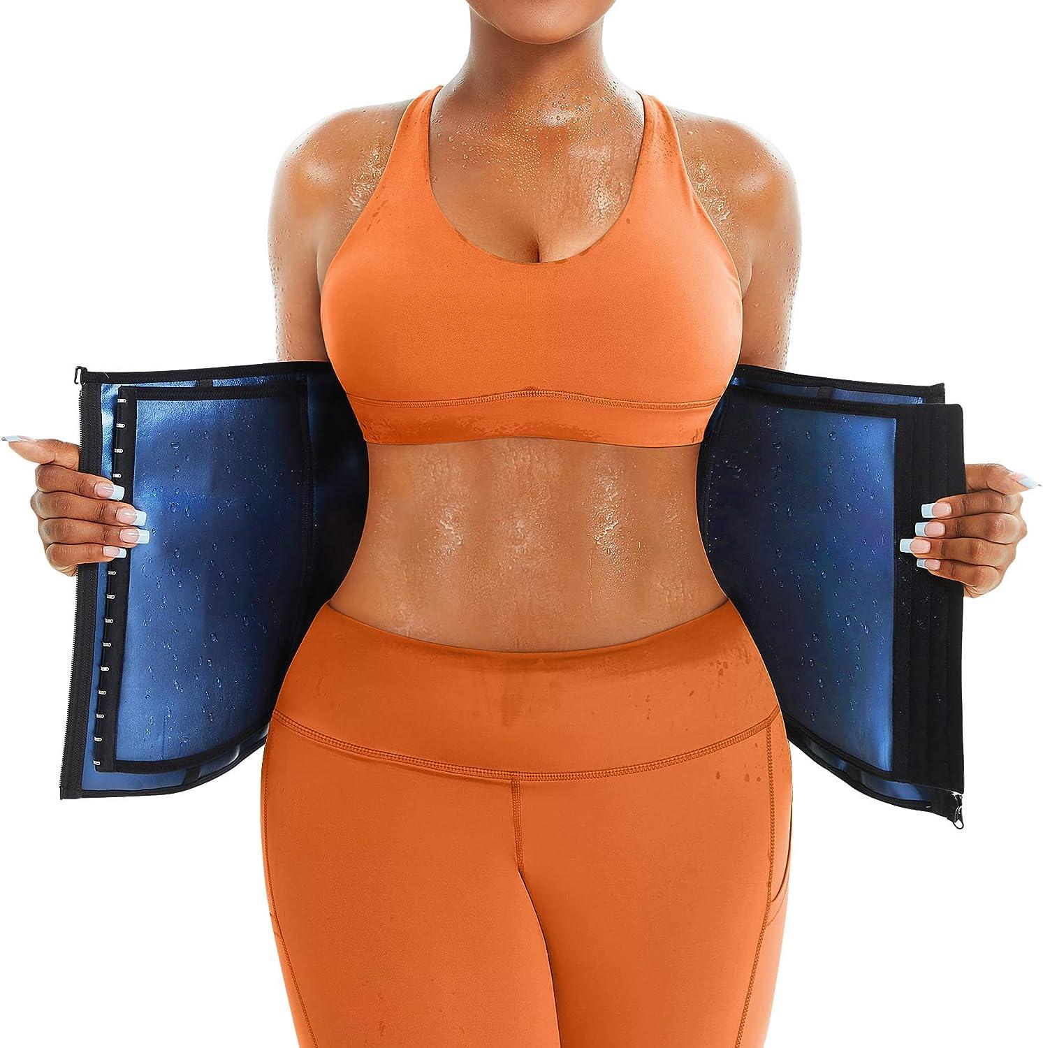  NINGMI Waist Trainer for Women Cincher Corset Waste Timmer  Sweat Belt Tummy Control Sauna Workout Girdle Weight Loss Shaper Black :  Sports & Outdoors