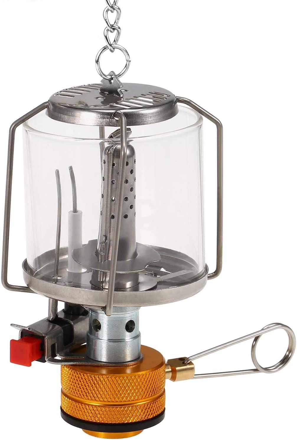 Lixada Mini Propane Camping Lantern Single Mantle Gas Light