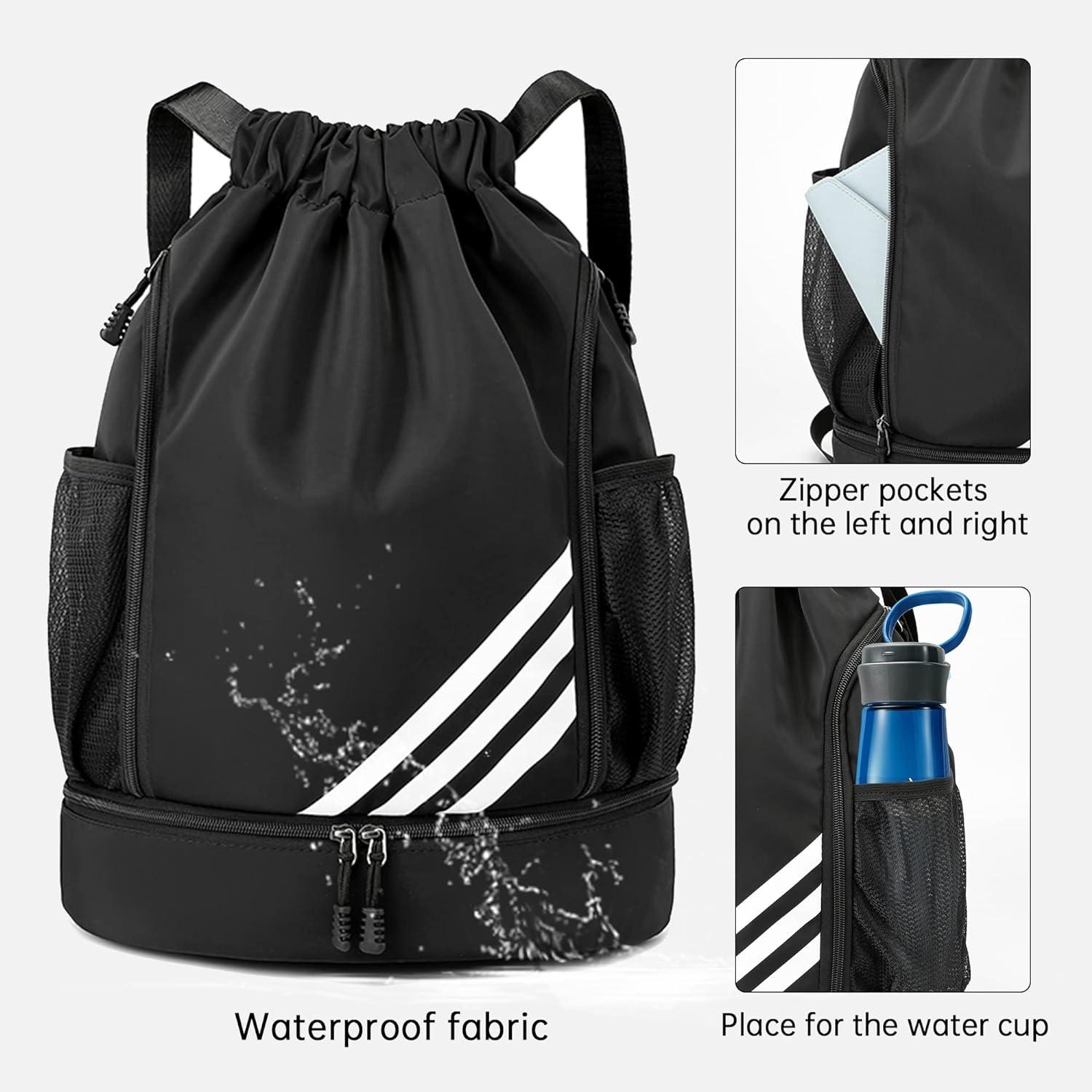 Sports Backpack Men Waterproof Backpack Large Capacity Drawstring