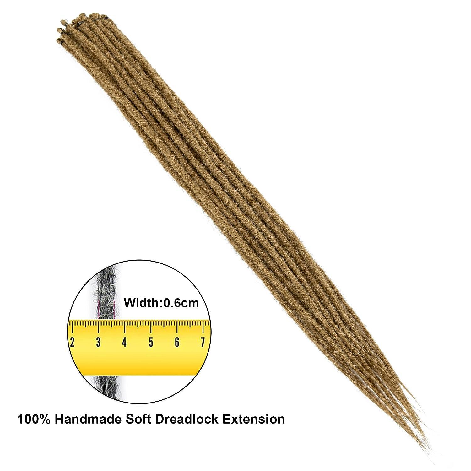 Dansama Dreadlock Extenisons 30 Strands 24 Synthetic Dreadlocks Extension  Blonde Crochet Dreads Reggae Braiding Dreadlocks Extensions,#27