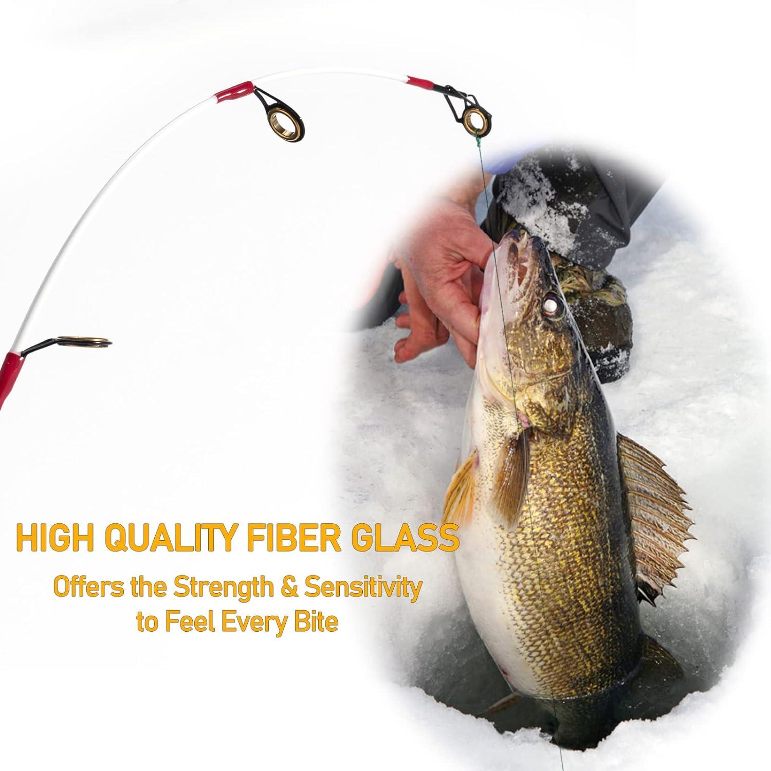 QualyQualy Ice Fishing Rod and Reel Combo Full Ice Fishing Rod Kit with  Backpack Seat Ice Cleats Ice Fishing Jigs Ice Fishing Gear for Men and  Kids, Rod & Reel Combos 
