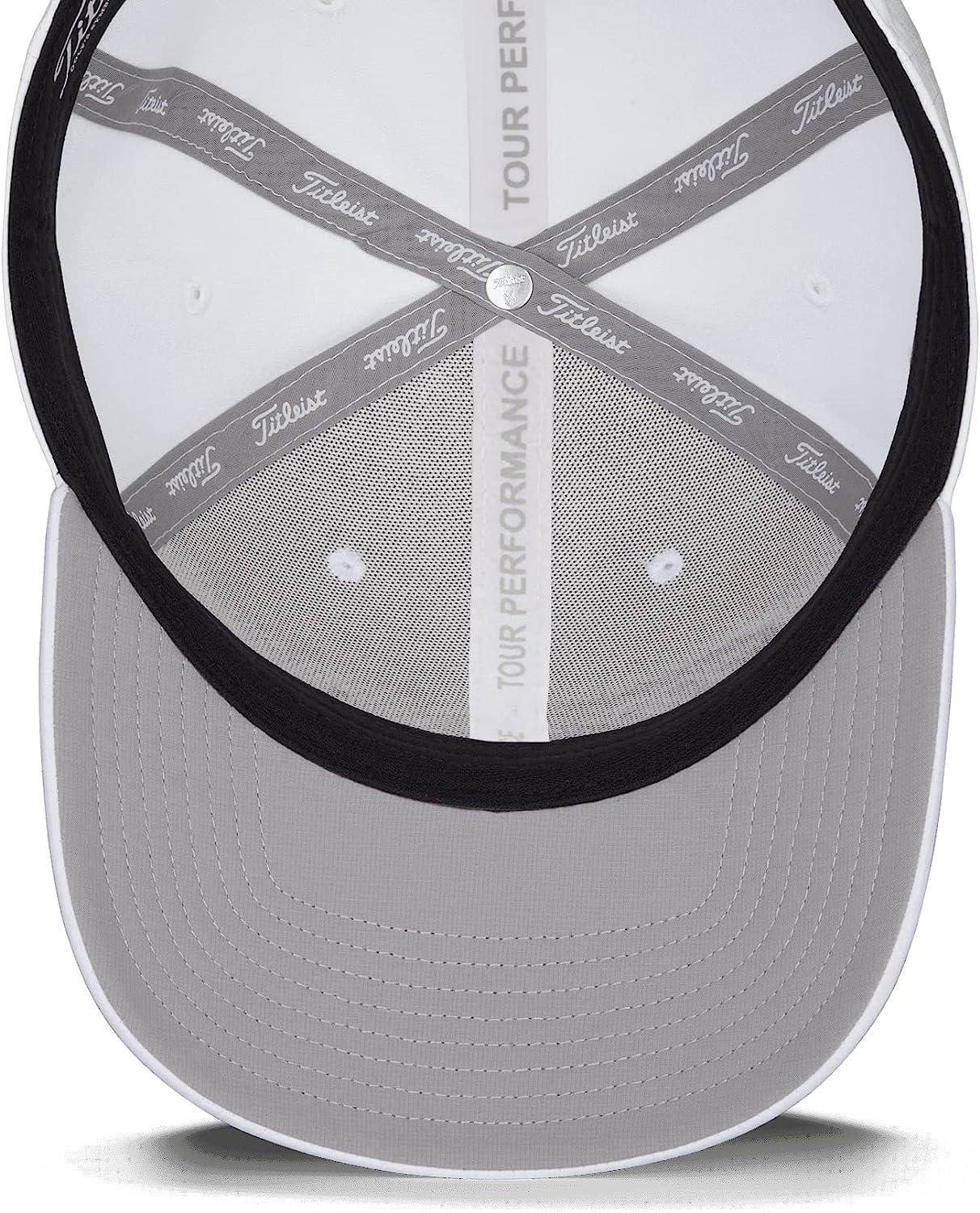  Titleist Men's Tour Performance Mesh Hat White/Black :  Clothing, Shoes & Jewelry