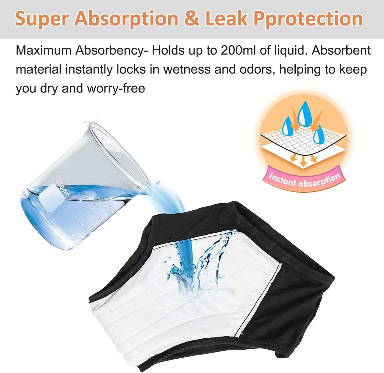 2-Pack Men's Incontinence Underwear Cotton Regular Absorbency Reusable  Washable Urinary Incontinence Briefs for Prostate Surgical, Elder, Long  Driving : : Health & Personal Care