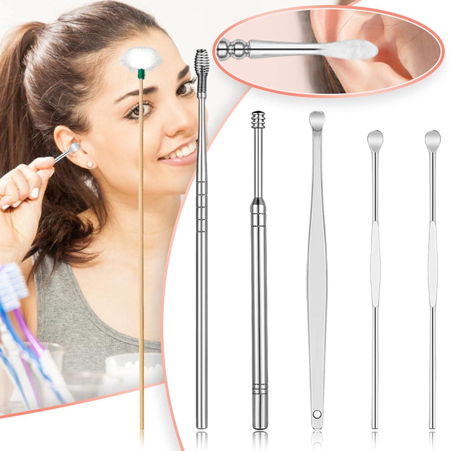 Ear Cleaning Tools kit Ear Wax Cleaner Earwax Remover Stick Set Spring  Curette