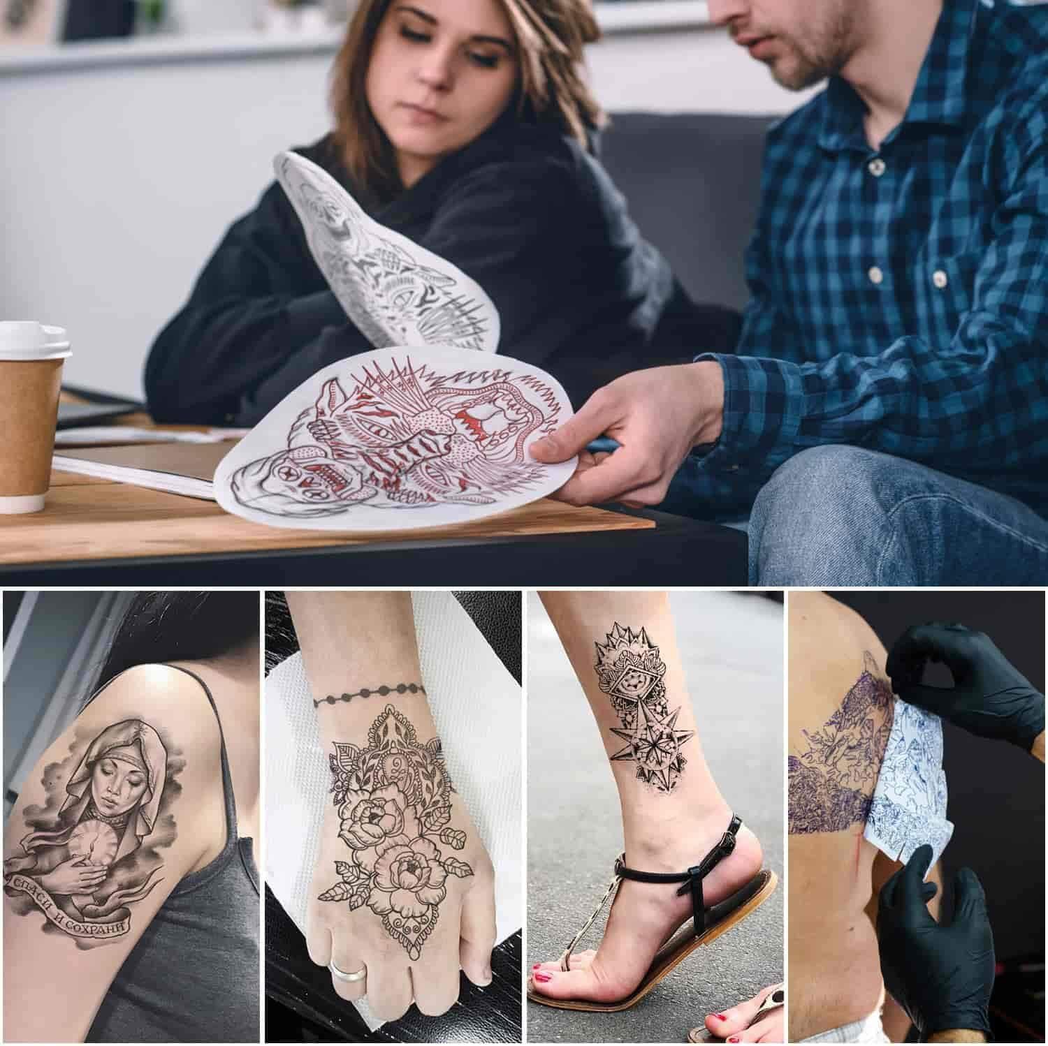 38 Sheets Tattoo Transfer Paper, Audab Stencil Paper Tattooing, 8 1/4 x 11  3/4