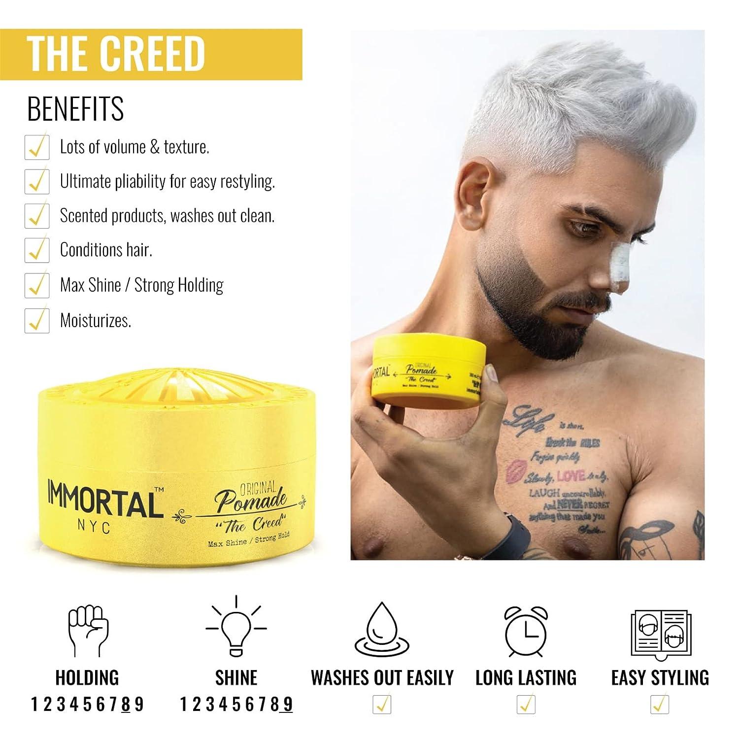 Immortal NYC Original Pomade Max Shine/Strong Hold 150ml ( 5 Pack ), The  Creed