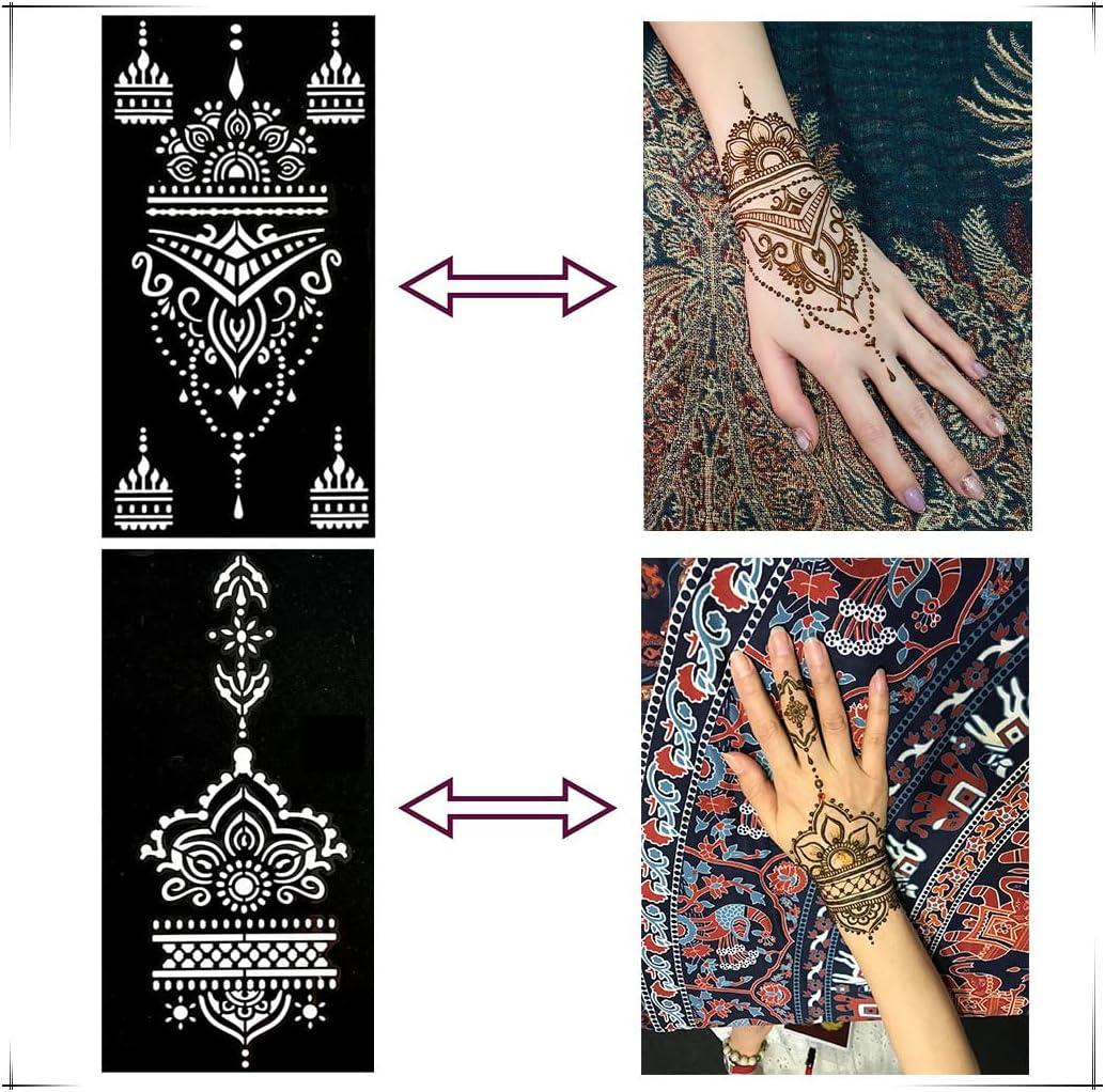 India/Arabic Henna Tattoo Mehndi Stencils Hand Foot Body Art Stickers | eBay