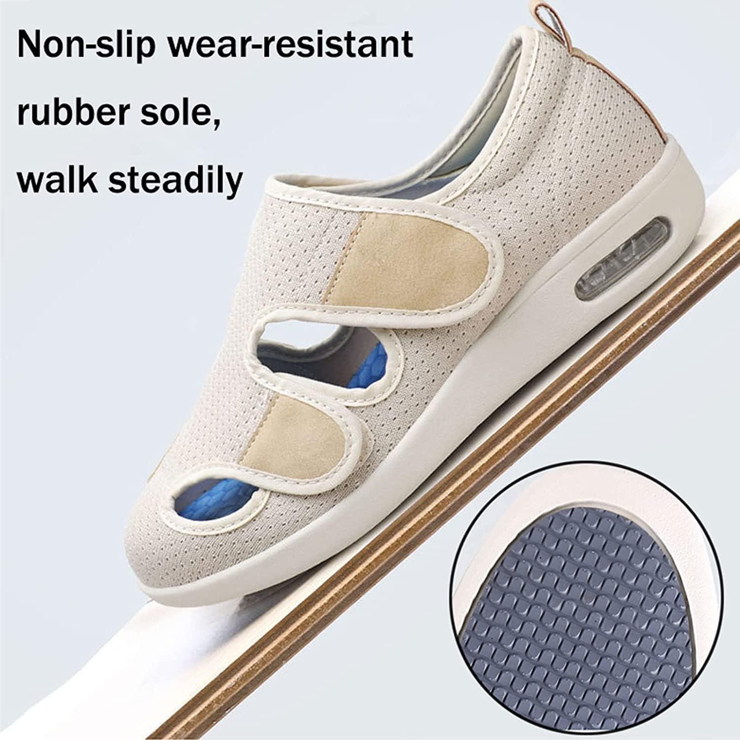 ZBJH Extra Wide Diabetic Shoes with Swollen Feet Wide Fit Large Size  Arthritis Edema Feet Footwear Breathable Lightweight Air Cushion Walking  Shoes for Women 22.9.2 (Color : A04 Size : 44)