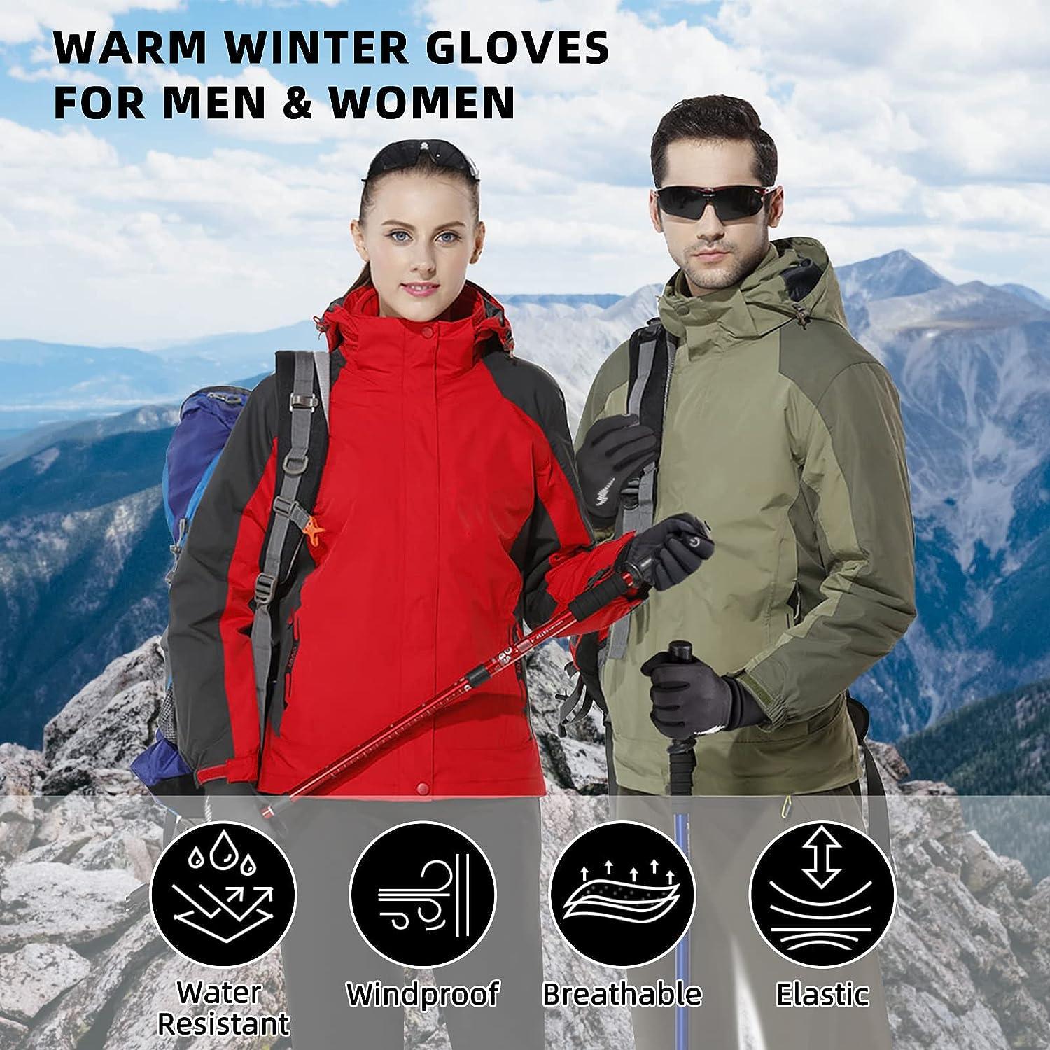 Daiwa Winter Men's Waterproof Warm Fishing Gloves Outdoor Sports Hiking  Riding Driving Climbing Skiing Non-Slip Fishing Gloves