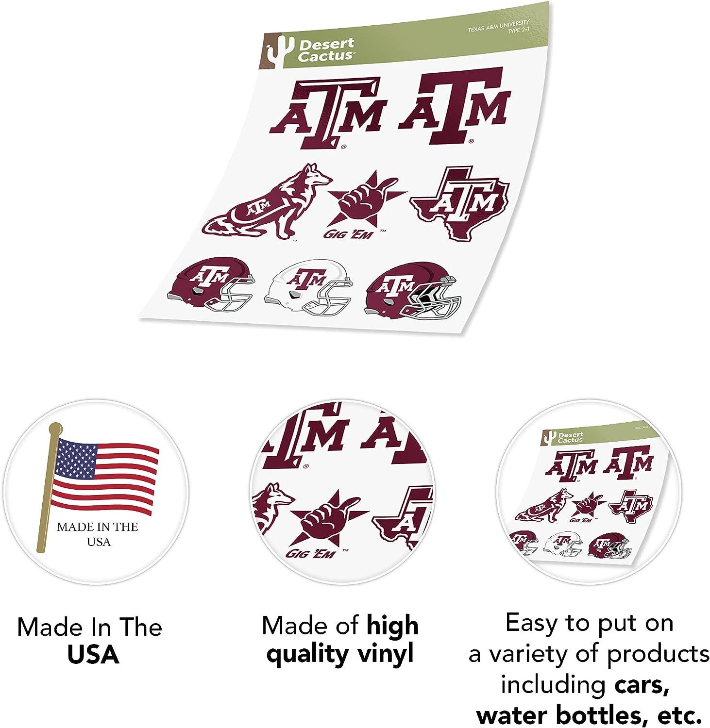 Texas Aggies Sticker Texas A and M Stickers Gig' Em 