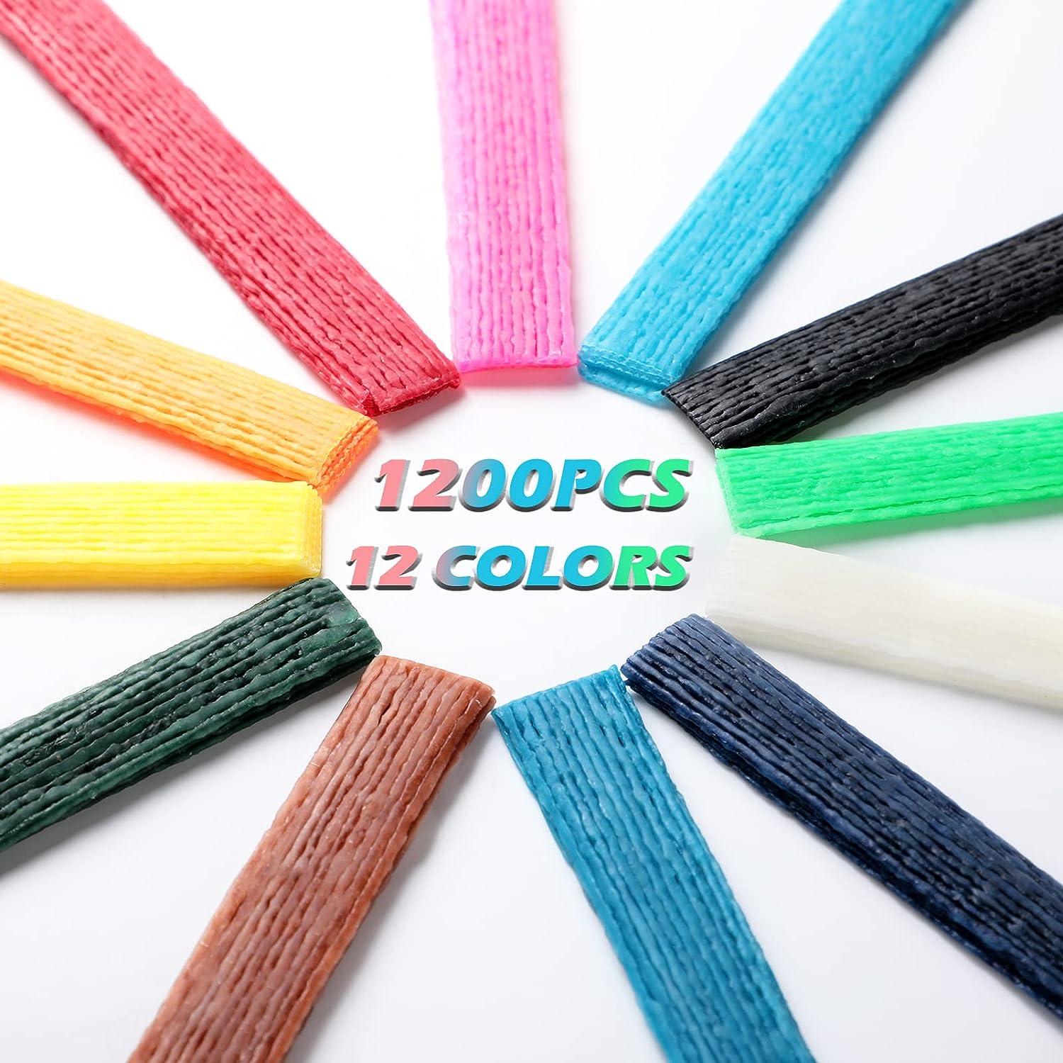 UPINS Wax Craft Sticks for Kids Bulk 1500Pcs Bendable Sticky Wax