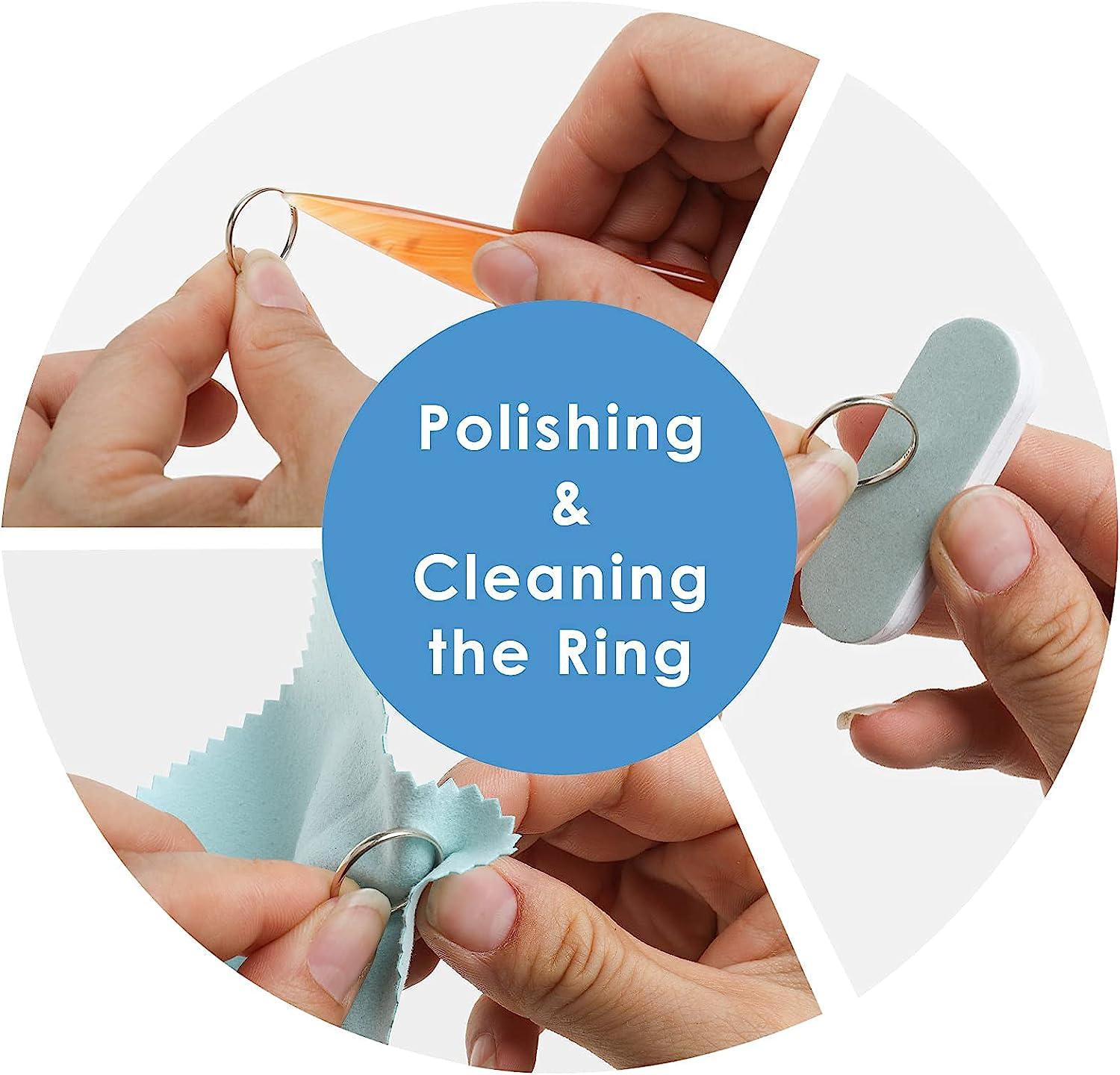PINXOR 12pcs American Ring Size Measuring Tools Ring Sizer Ring Measurer for Daily Use, Women's, Grey Type