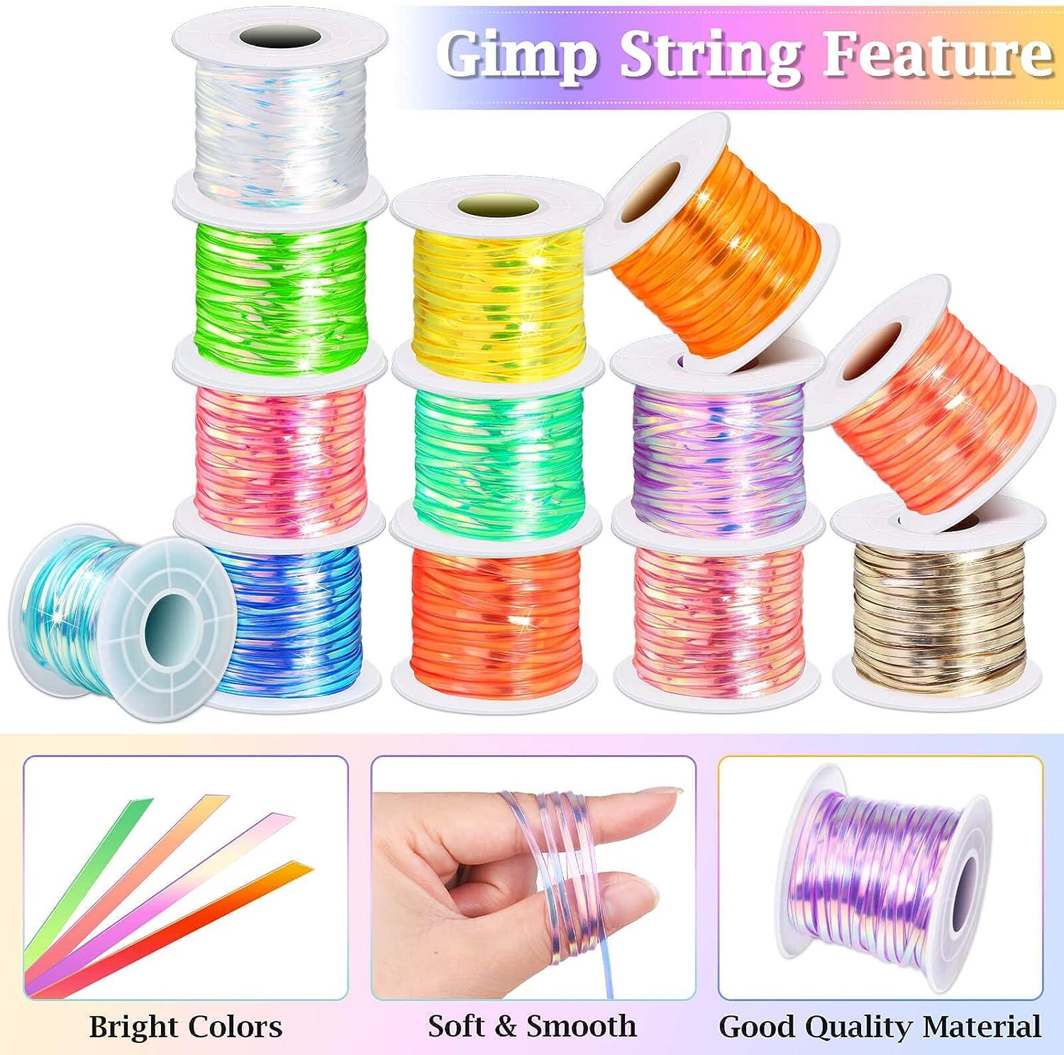 Lanyard String Kit, Cridoz 6Pack Glow in Dark Plastic Lacing Cord Gimp  String Lanyard Weaving Kit for Boondoggle, Bracelets, Keychains, Crafts