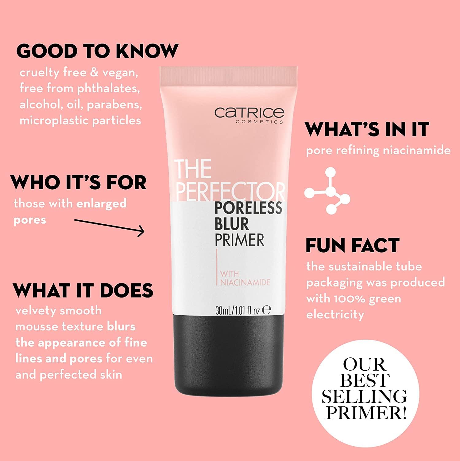 Catrice | Phthalates, Gluten, Niacinamide Parabens, Base Blur & Vegan & | Refining Free with Microplastics Fine Without Made Pore & Poreless Oil, Line | Primer | Make Cruelty Perfector Up Fragrance, The Alcohol