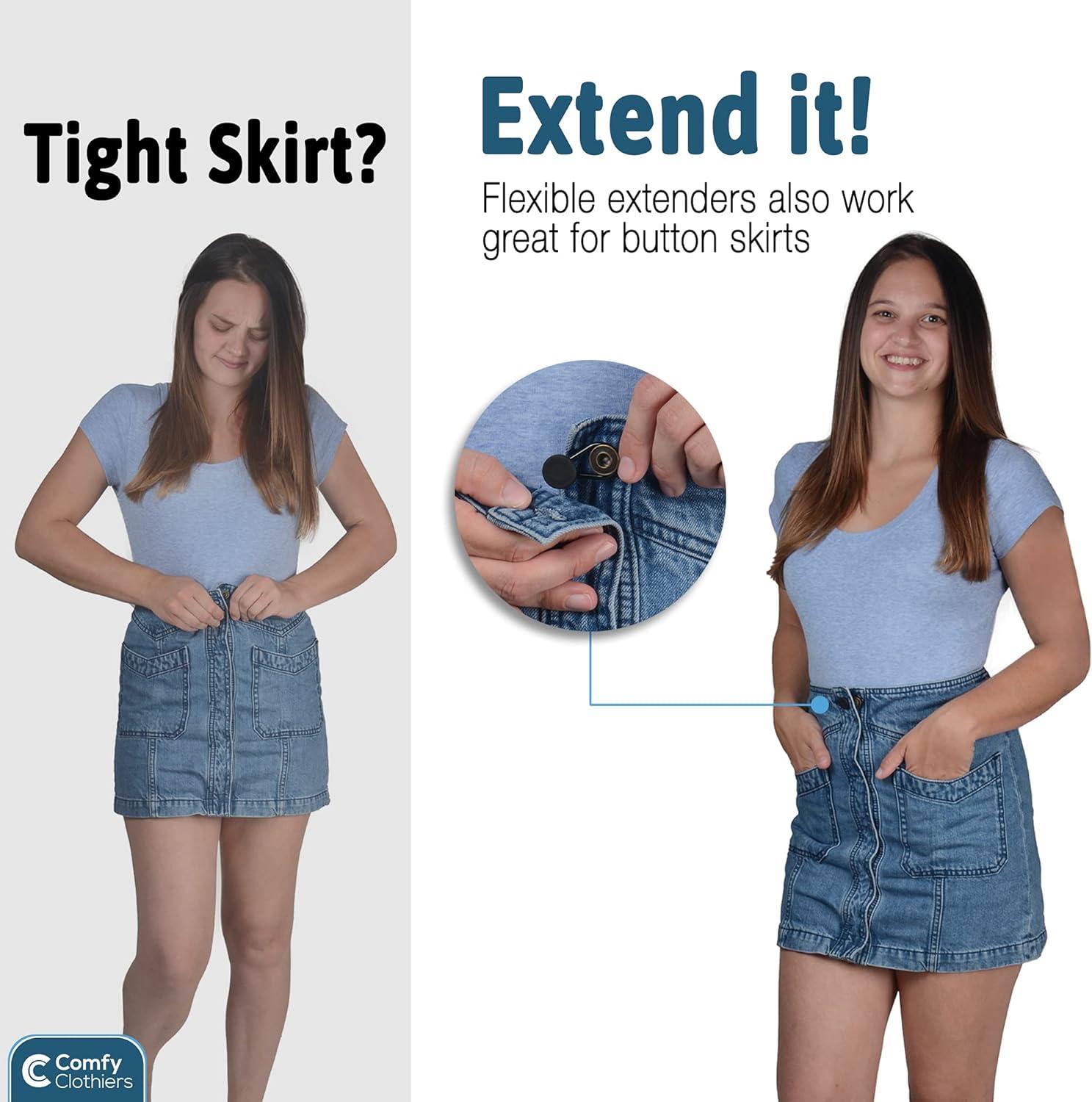 Comfy Clothiers Button Extenders for Men & Women's Pants - 10-Pack