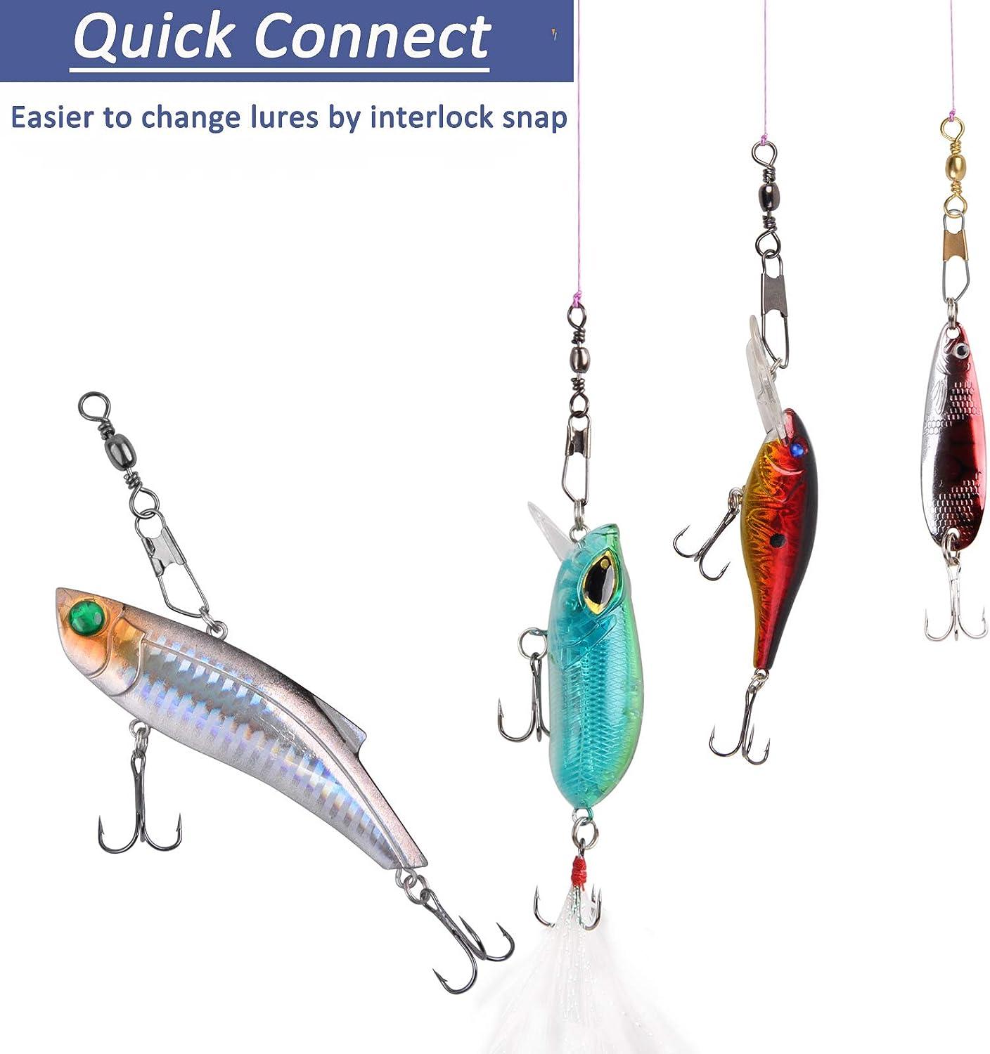 Colmic Rolling + Insurance Snap Fishing Swivels with Sturdy Snap Hook