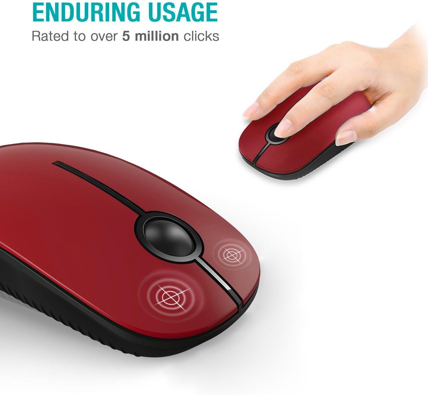 Unipows Wireless Mouse - 2.4G Slim Portable Computer Mouse with