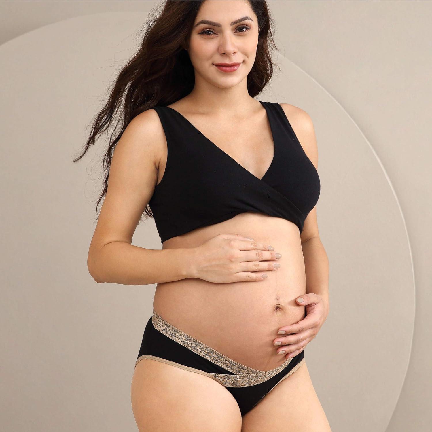 Crossover Maternity Bikini Underwear, 6-pk, Lace Delicacy