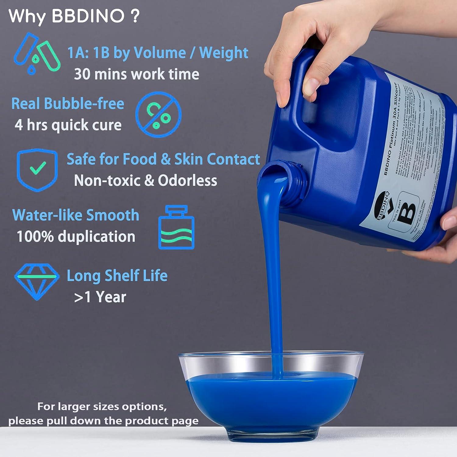 BBDINO Silicone Mold Making Kit, Liquid Silicone for Mold Making 30A NW 42  Oz, Platinum Mold Making Silicone Rubber, 1:1 by Volume, Ideal for Casting