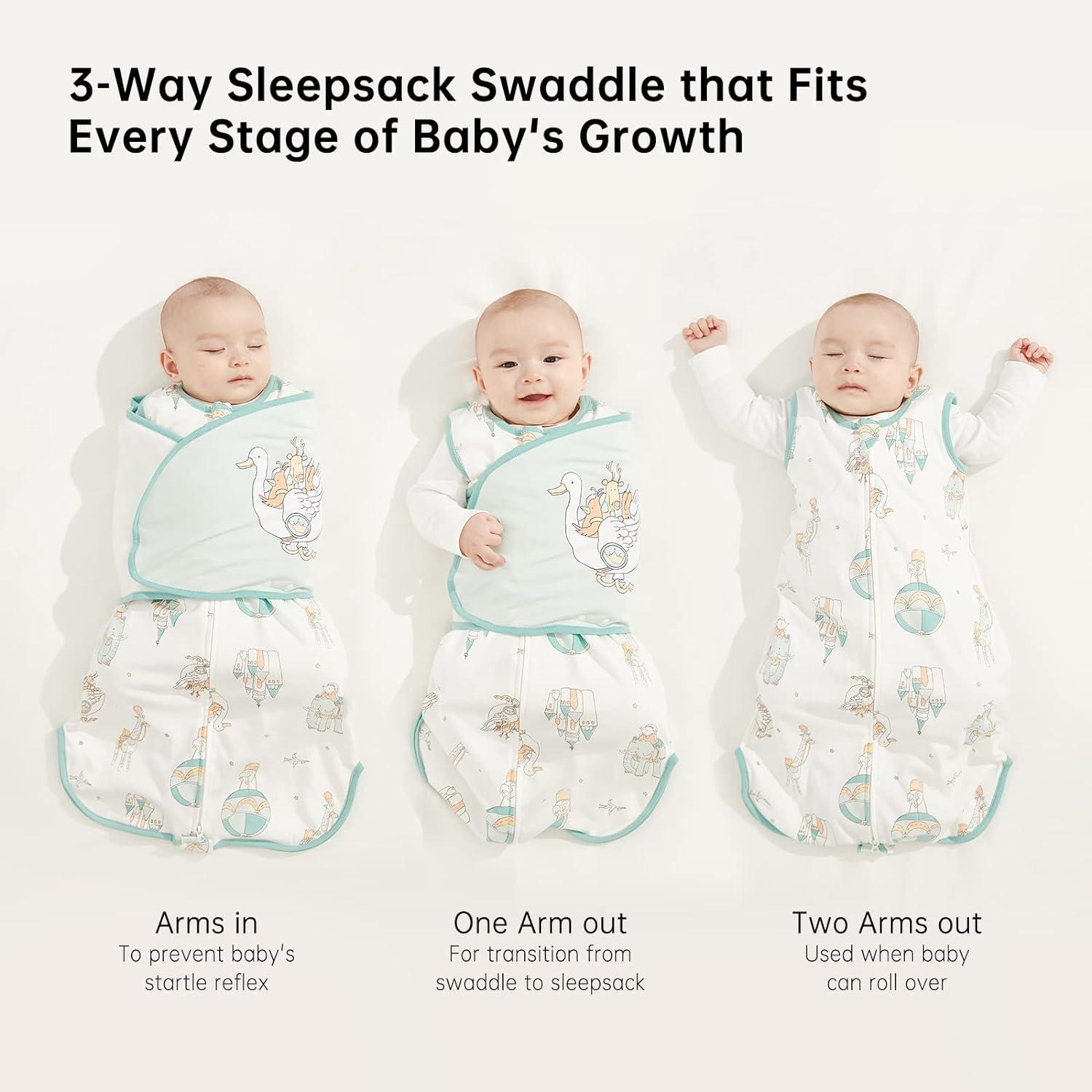 Baby Pure Cotton Soft Swaddle Sleep Sacks Newborn Swaddle Sack 0-3