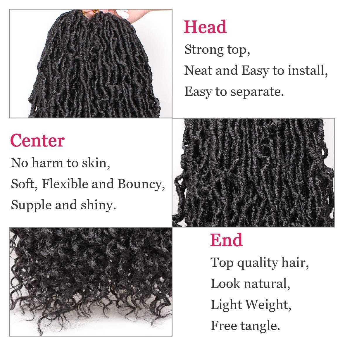 Leeven 24 Inch Long Messy Faux Locs Crochet Braids Hair 6 Packs Natura –  EveryMarket