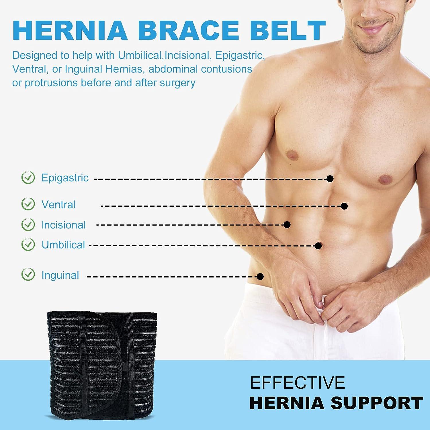 HKJD Umbilical Hernia Belt for Men & Women Abdominal Binder Support for Belly  Button Hernia Support Pain and Discomfort Relief from Umbilical Navel  Ventral and Incisional Hernias (37-47 L/XL) L-XL