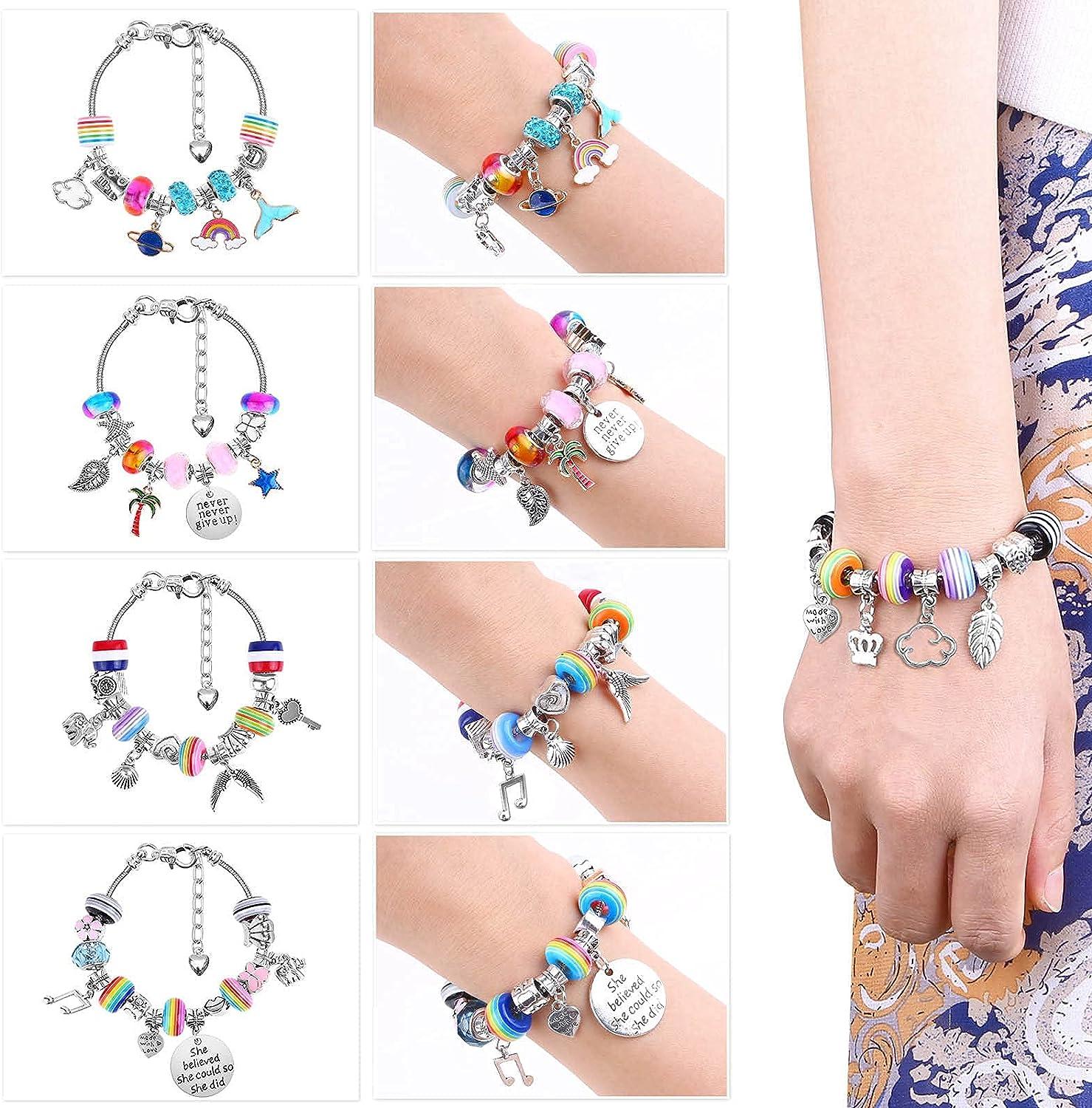 Buy Pandora Inspired Full Set Beaded Charm Bracelet - Blue Online |  Kogan.com