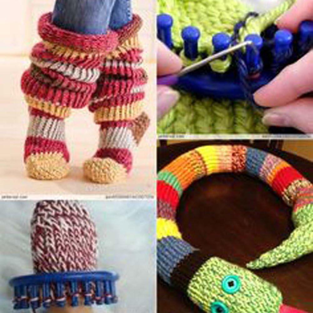 4 Size Round Plastic Scarf Knitting Loom Set For Yarn Cord Knitter DIY