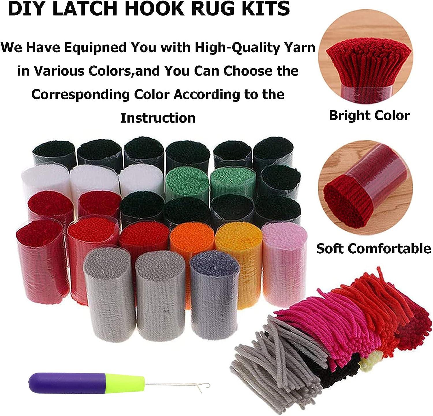 Latch Hook Yarn Precut 61 Assorted Colors Wool Yarn Set for