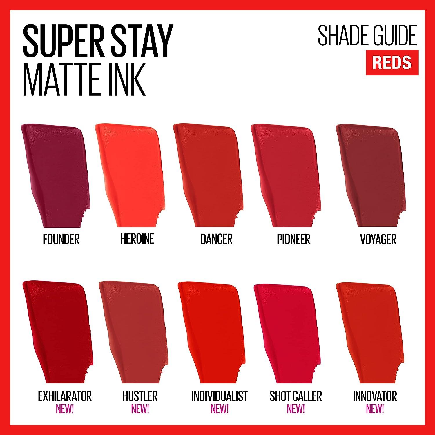 Count of Makeup 1 Up HUSTLER Fl Red High to 335 Super Maybelline Hustler Brown Wear (Pack Oz Stay 16H 0.17 Lipstick COUNT Long Liquid Impact Color Lasting 1 Ink Matte 1)