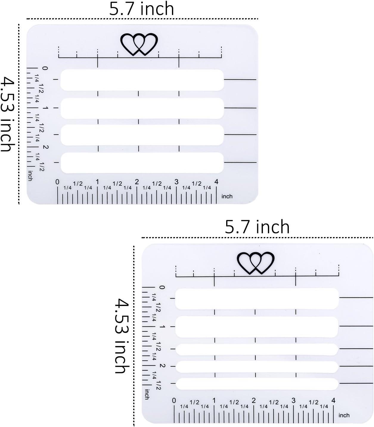 JANYUN 4 Style Envelope Addressing Guide Stencil Templates Ruler