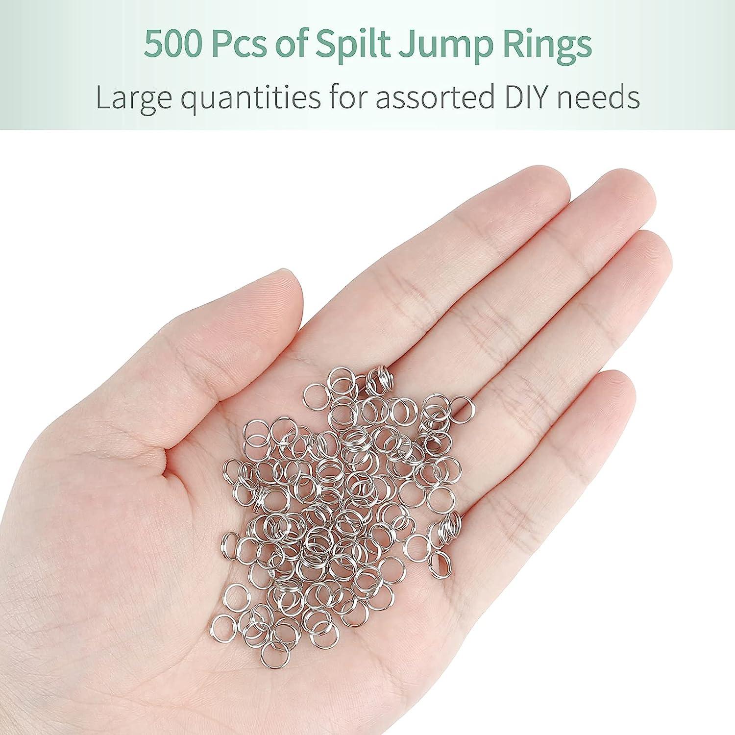  1000 Pcs 6mm Open Jump Rings Silver Plated Jump Rings