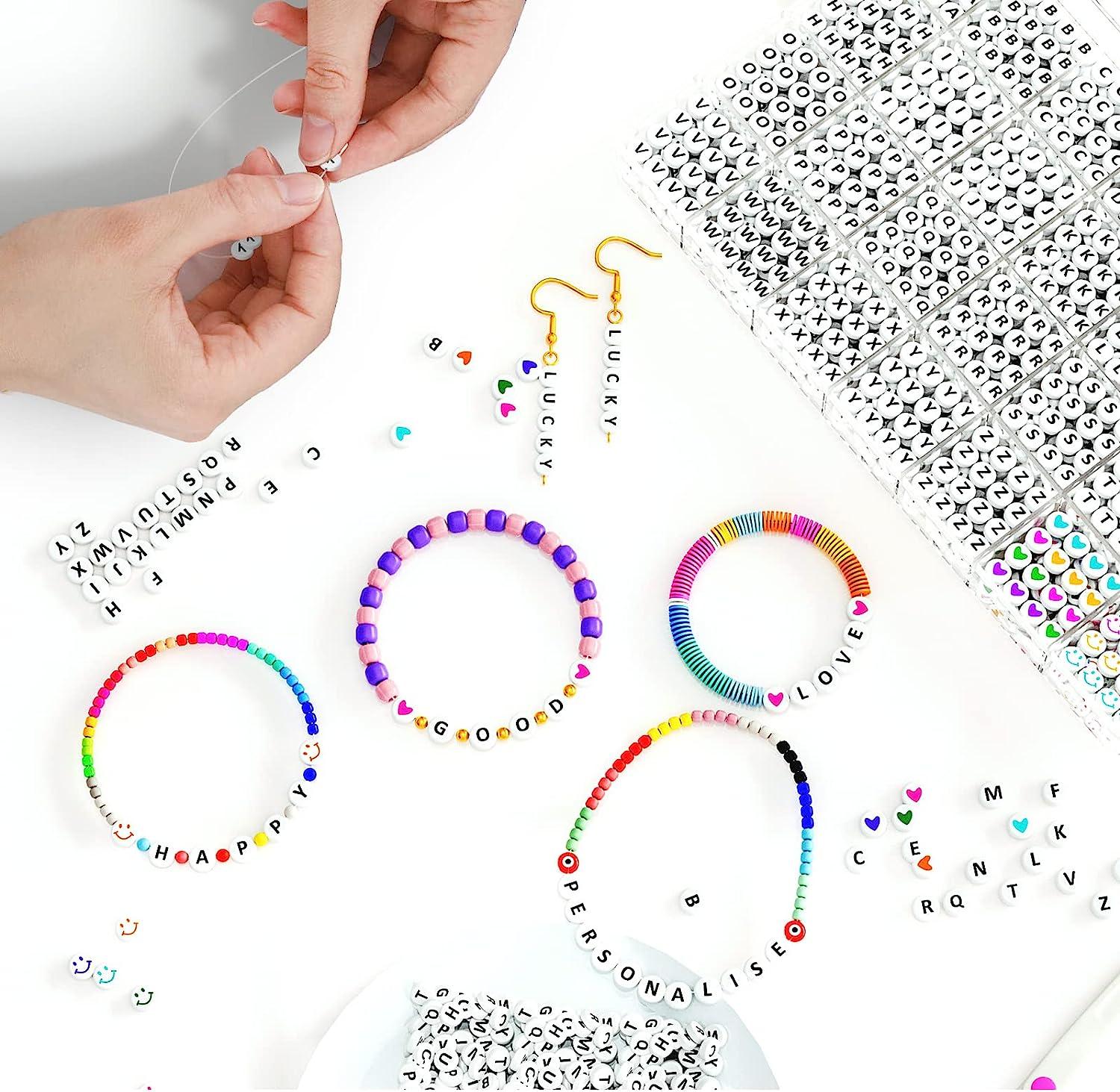 ARTDOT 1400 Pieces Letter Beads Kit, 28 Styles Alphabet Beads