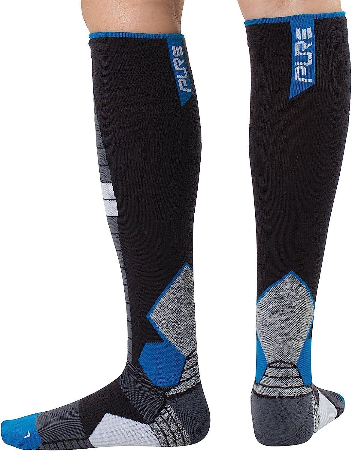 Compression Ski Socks Merino Wool – Thermal Warm Socks for Skiing